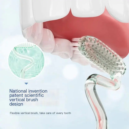 ⭐ Cepillo de Dientes MLK S-Shape | Diseño Vertical y Cerdas Suaves para una Limpieza Profunda