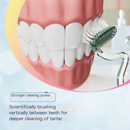 ⭐ Cepillo de Dientes MLK S-Shape | Diseño Vertical y Cerdas Suaves para una Limpieza Profunda